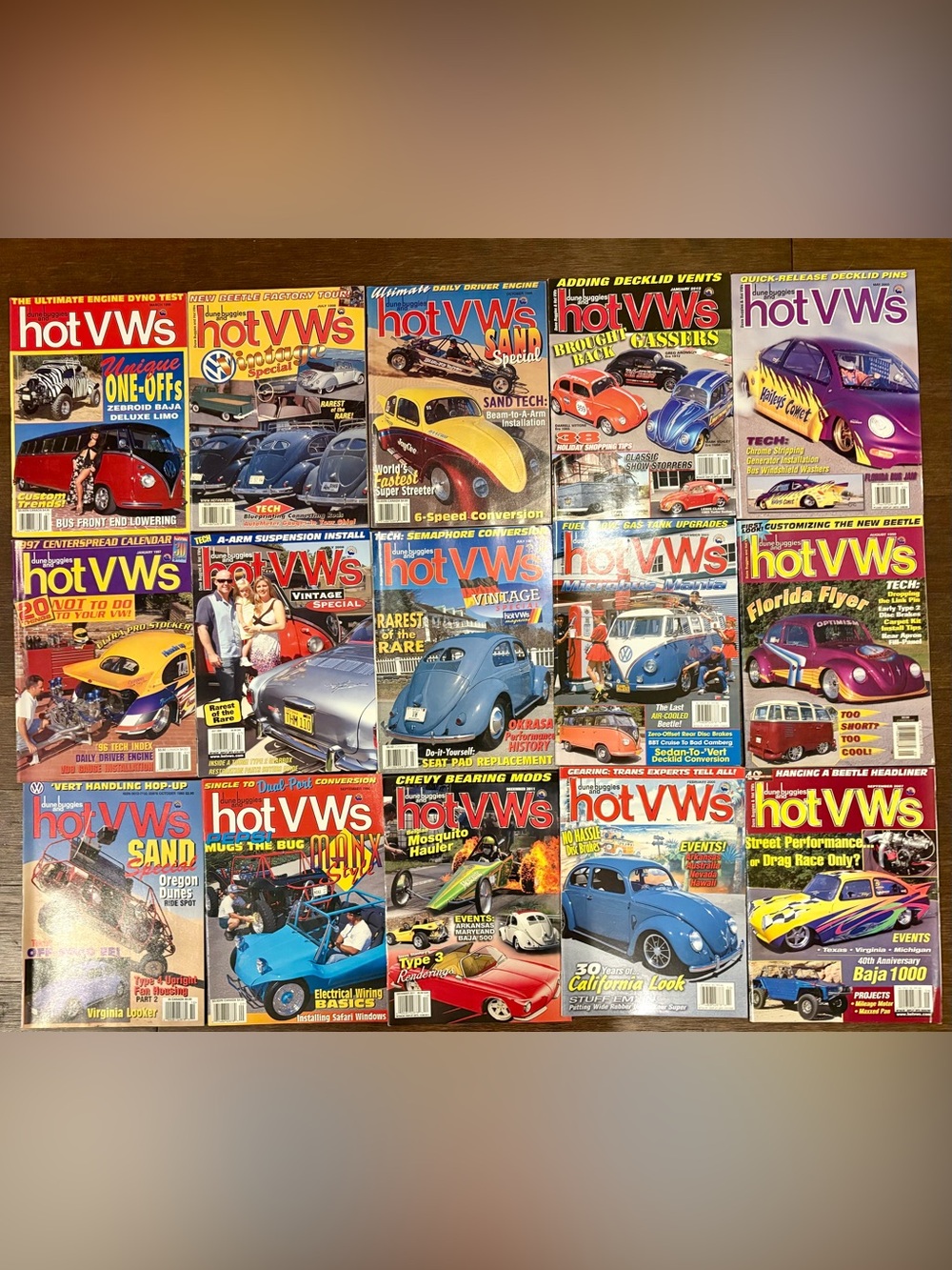 Hot VW's Magazine Lot of 15 from 1990s - 2000s Volkswagen Magazines Rare